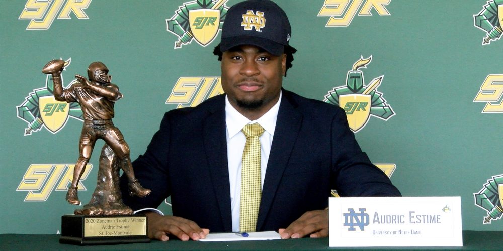 Estime Wins 2020 JSZ Zoneman, Signs with Notre Dame